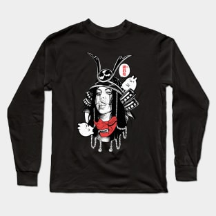 Cool Samurai Mask Girl Long Sleeve T-Shirt